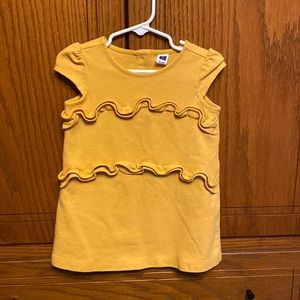 Janie and Jack mustard dress with cap sleeves, size 18-24 mo